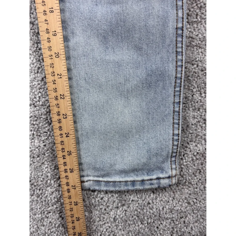 Vestique Durham Denim High Rise Distressed Straight Leg Jeans Light Wash Size 25 - Picture 15 of 16